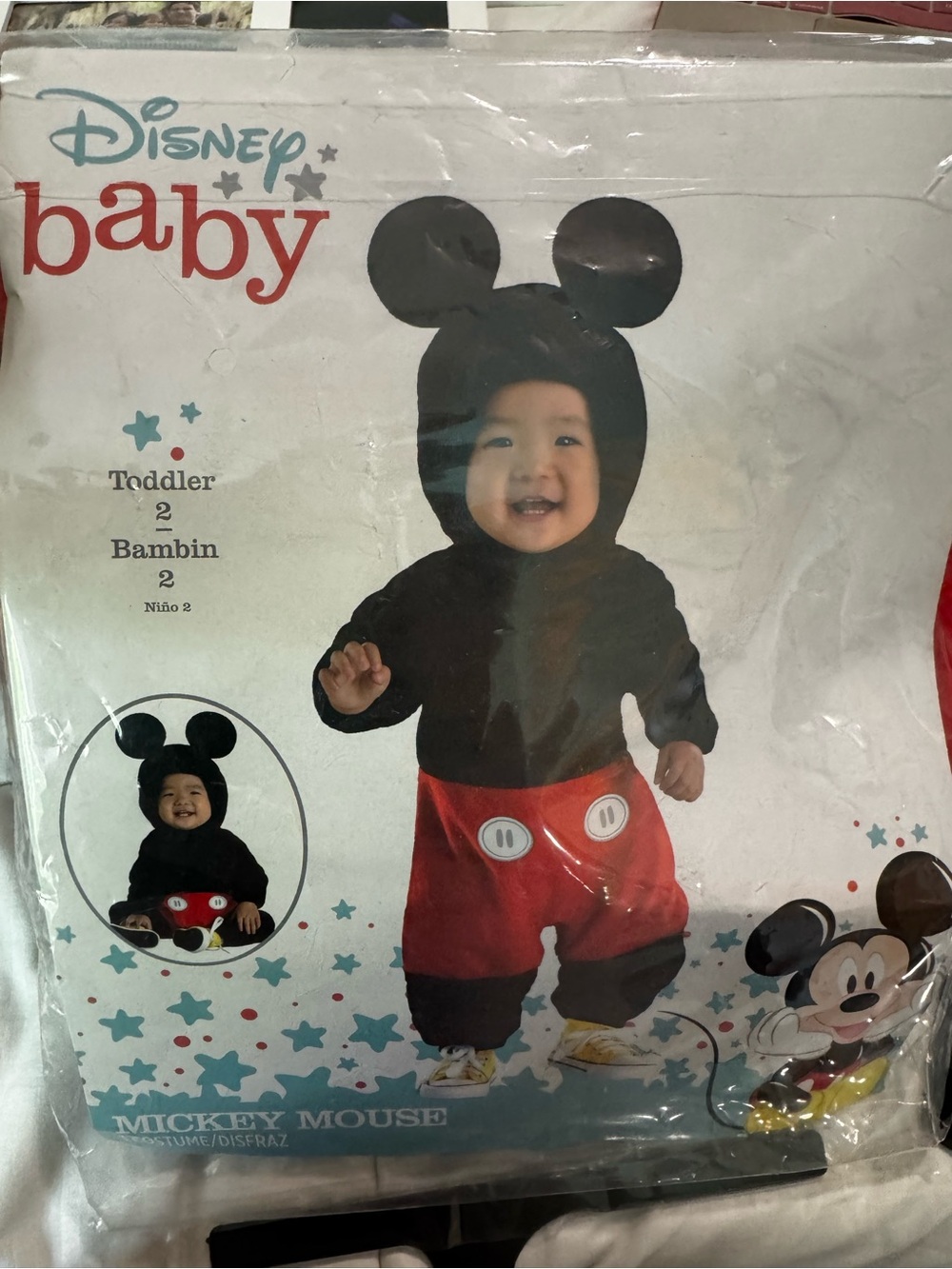 Disney Baby Mickey Ear Hoodie Costume - Black & Red